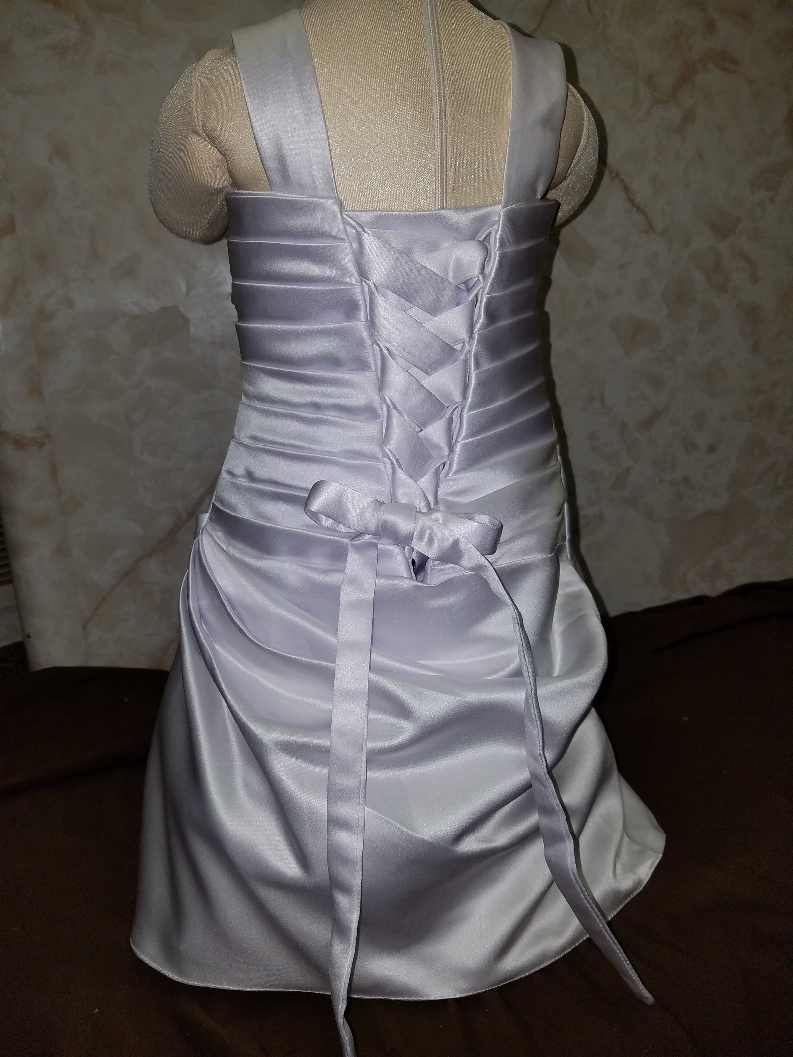 white infant flower girl dress